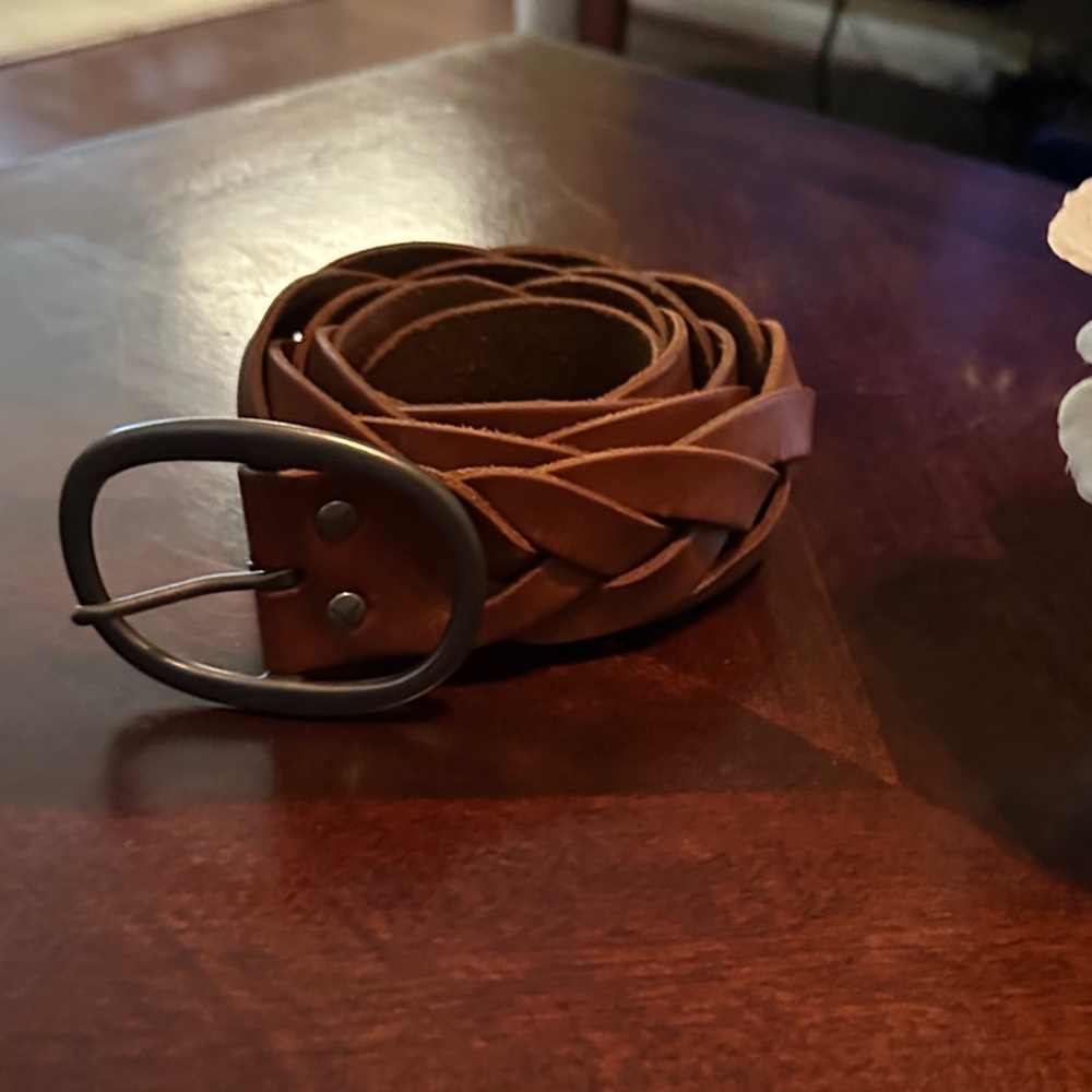 American Eagle Outfitters Braided Leather Belt - Brown